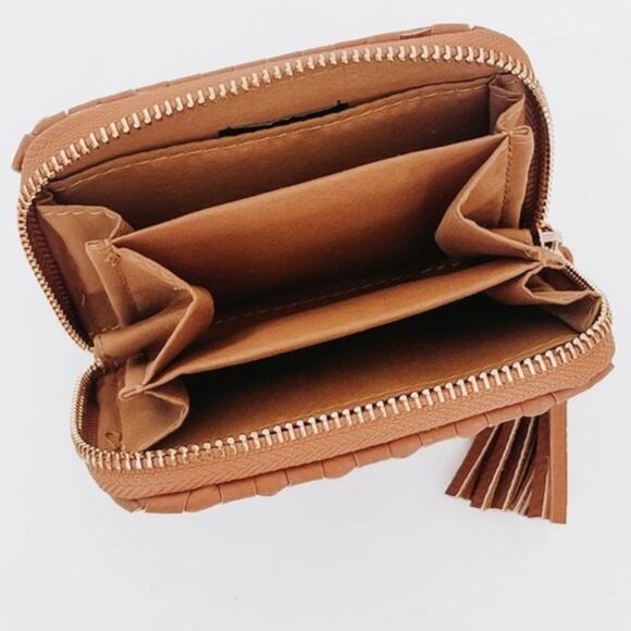 Wynona Woven Card Wallet Brown - Picture 2 of 2